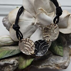 Vintage Artisan Silver and Copper Women's Bracelet